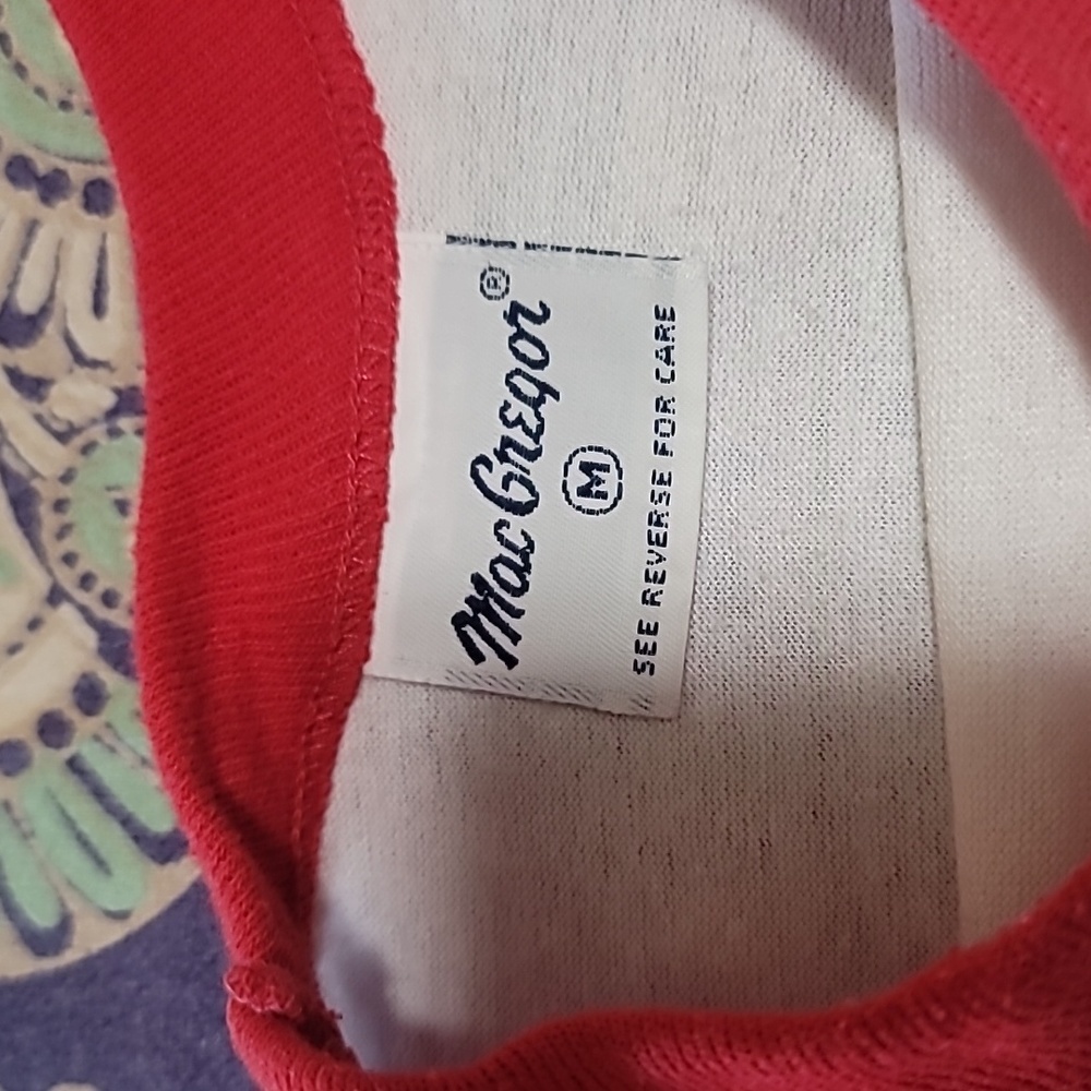 Vintage Baseball Tee Mac Gregor 50/50 Cotton Poly Blend Single Stitch - Picture 2 of 8